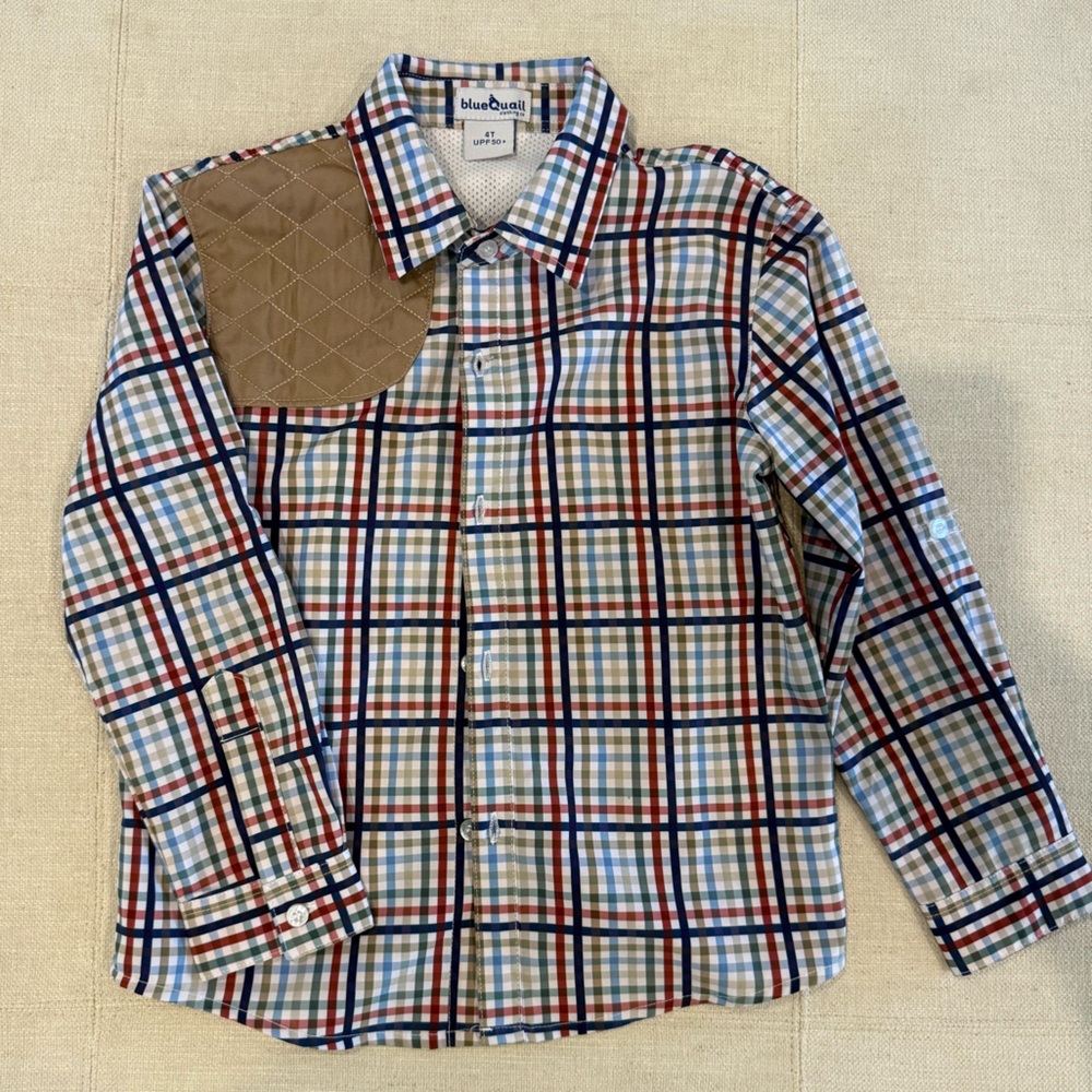 Blue Wuail Boys' Plaid Button Down Shirt - Multicolor